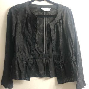 An lic au blue - lace jacket with flared sleeves